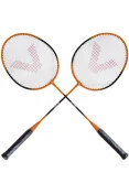 KIT VOLLO BADMINTON 4 RAQUETES COM 3 PETECAS E REDE - Colorido
