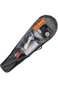 KIT VOLLO BADMINTON COM 4 RAQUETES, 3 PETECAS, MAIS REDE - Colorido