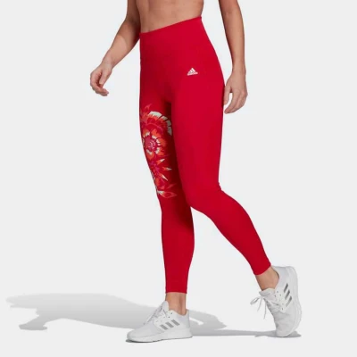 LEGGING ADIDAS CINTURA ALTA FARM RIO FEELBRILLANT AEROREADY FEMININO - Vermelho LEGGING ADIDAS CINTURA ALTA FARM RIO FEELBRILLANT AEROREADY FEMININO - Vermelho