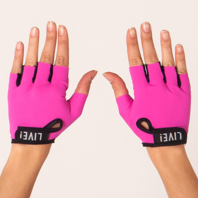 LUVA LIVE MUSCULAÇÃO LYCRA - Pink
