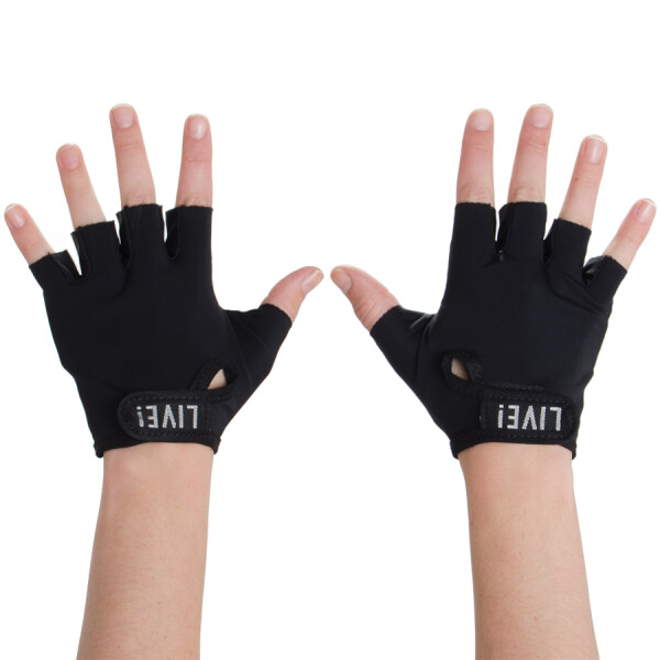 LUVA LIVE MUSCULAÇÃO LYCRA - Preto