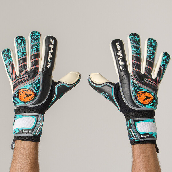 LUVA POKER CAMPO DEEP 9 PROFISSIONAL - Preto/azul