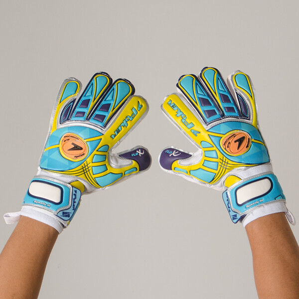 LUVA POKER CAMPO SPEEDY 3 PROFISSIONAL - Amarelo/azul celeste