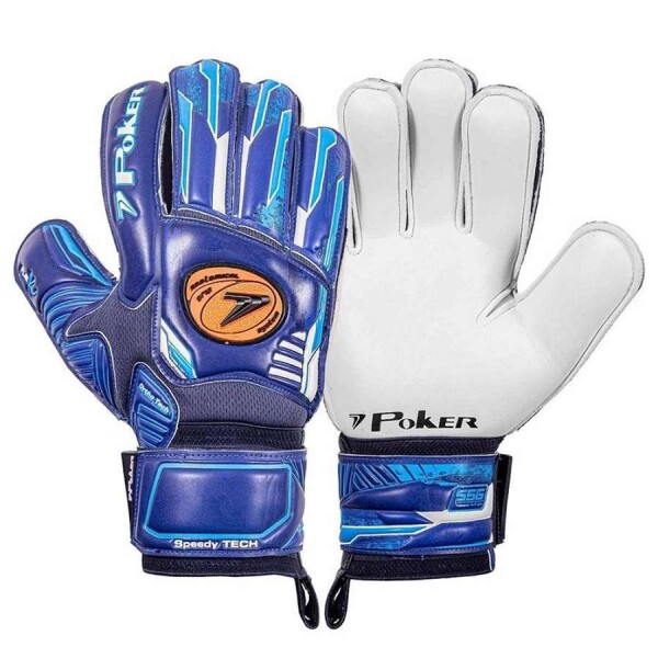 LUVA POKER CAMPO SPEEDY 4 ORTHO TECH PROFISSIONAL - Azul/branco