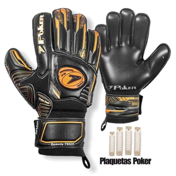 LUVA POKER CAMPO SPEEDY 4 ORTHO TECH PROFISSIONAL - Preto/dourado