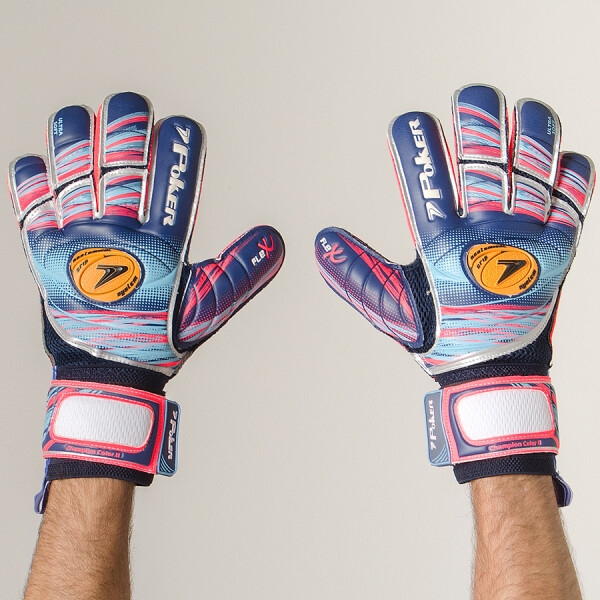 LUVA POKER CHAMPION COLOR II PROFISSIONAL - Marinho/rosa