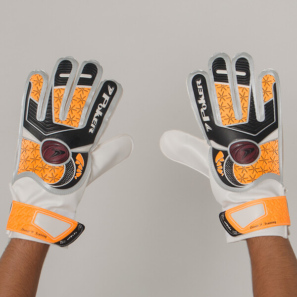 LUVA POKER FUTEBOL CAMPO DEEP 7 TRAINING - Preto/laranja
