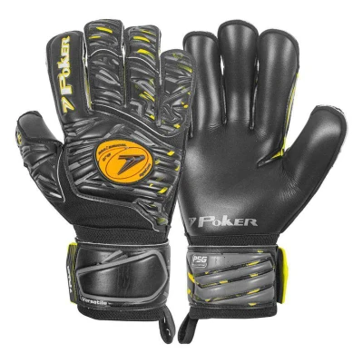 LUVA POKER FUTEBOL CAMPO VERSATILE PROFISSIONAL - Preto/amarelo