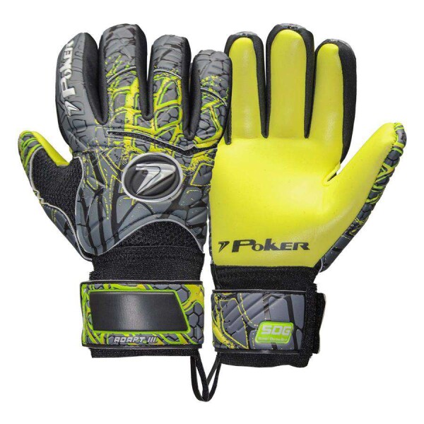 LUVA POKER FUTEBOL DE CAMPO ADAPT III - Chumbo/amarelo