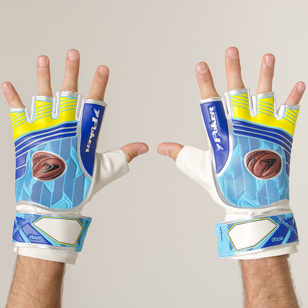 LUVA POKER FUTSAL FAST TRAINING - Azul/amarelo