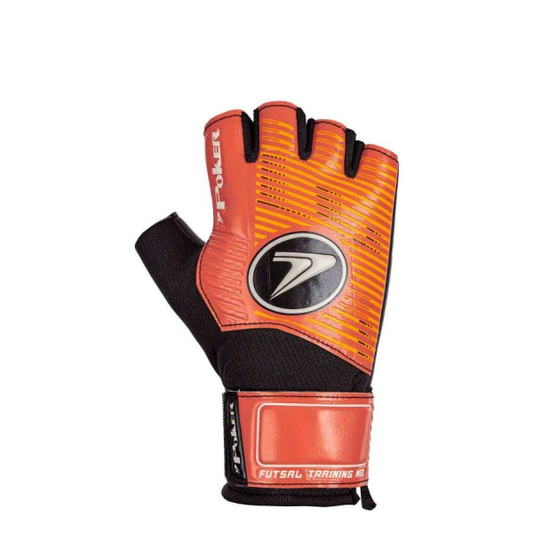 LUVA POKER FUTSAL TRAINING NEO - Preto/laranja