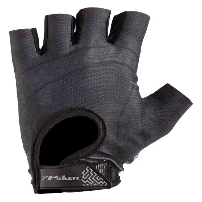 LUVA POKER GEL MUSCULACAO SLIM LIFT - Preto/chumbo