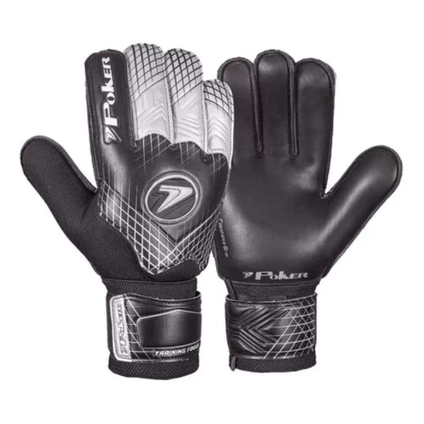 LUVA POKER GOLEIRO CAMPO TRAINING FOCUS - Prata/preto