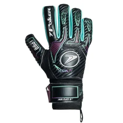 LUVA POKER GOLEIRO PROFISSIONAL HUG FLEX 5 - Preto/azul