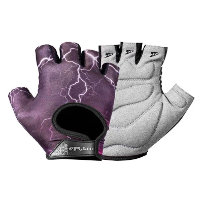 LUVA POKER MUSCULAÇÃO GEL SLIM CYCLONE - Preto/roxo