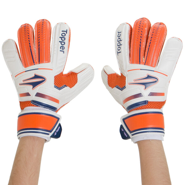 LUVA TOPPER VECTOR LEAGUE INFANTIL - Branco/laranja