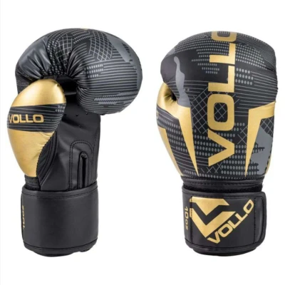 LUVA VOLLO BOXE TRAINING 12 OZ - Preto/dourado