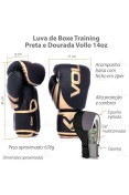 LUVA VOLLO BOXE TRAINING 14 OZ GOLD - Preto/dourado