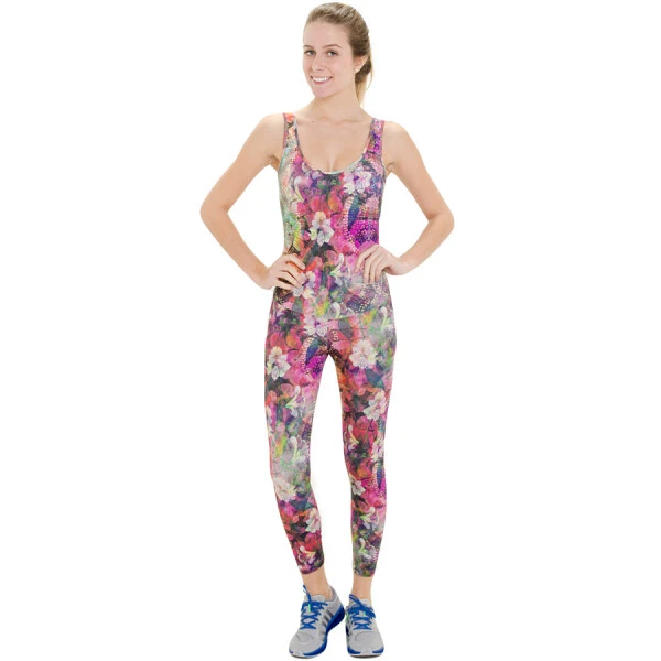 MACACÃO LIVE LEGG COM BOJO AUTHENTIC FEMININO - Roxo/laranja