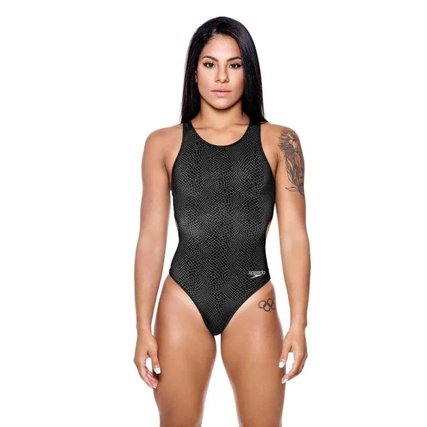 MAIÕ SNAKE SPEEDO FEMININO - Preto MAIÕ SNAKE SPEEDO FEMININO - Preto