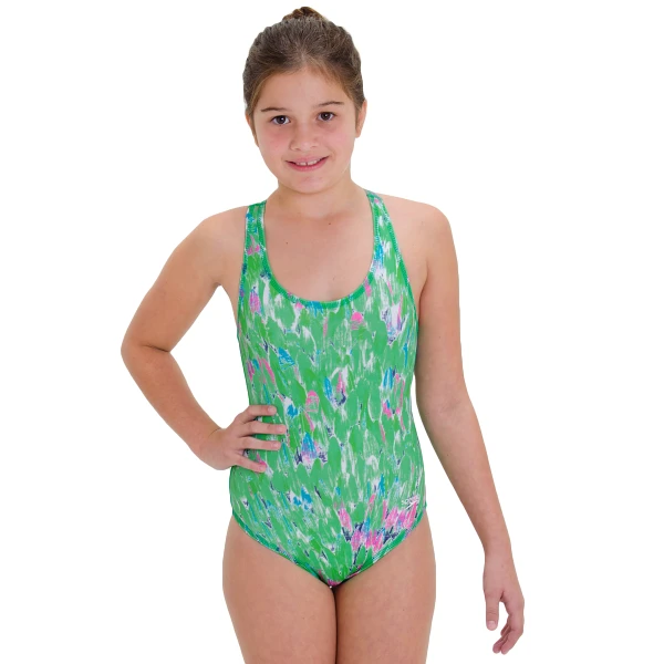 MAIÔ SPEEDO DREAM INFANTIL - Verde/pink