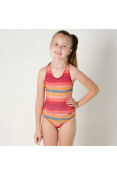 MAIÔ SPEEDO LAYERS INFANTIL - Vermelho/laranja