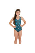 MAIÔ SPEEDO LILY INFANTIL - Azul/preto