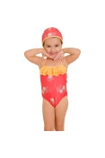 MAIÔ SPEEDO OCEAN KIDS INFANTIL - Vermelho/amarelo
