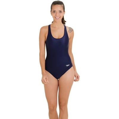 MAIÔ SPEEDO RACER BACK - Marinho/prata
