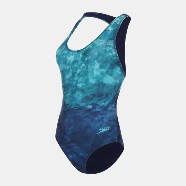 MAIÔ SPEEDO RACER OPEN OCEAN FEMININO - Azul/verde MAIÔ SPEEDO RACER OPEN OCEAN FEMININO - Azul/verde
