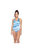 MAIÔ SPEEDO TIE DYE FEMININO - Azul