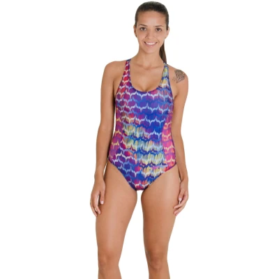 MAIÔ SPEEDO ZIGGY FEMININO - Roxo/amarelo MAIÔ SPEEDO ZIGGY FEMININO - Roxo/amarelo