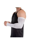 MANGUITO OLYMPIKUS CORRE UNISSEX - Branco/prata