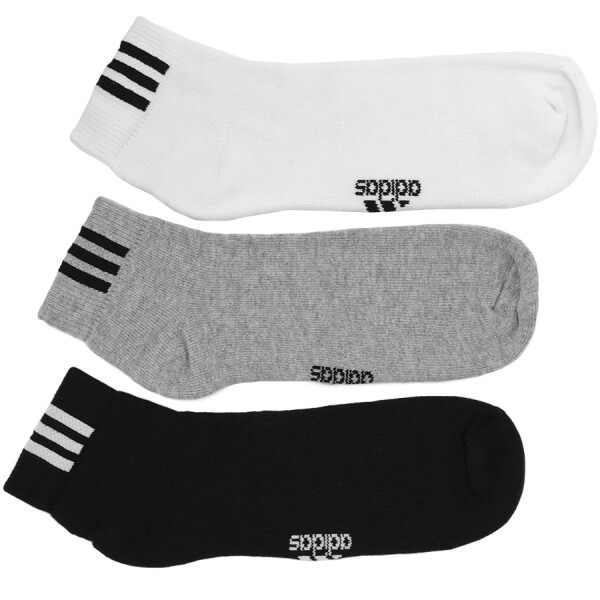 MEIA ADIDAS 3 BARS ANKLE TAMANHO 39-43 PACOTE COM 3 - Colorido