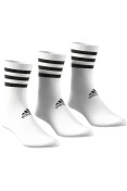 MEIA ADIDAS 3S CSH CRW PACOTE COM 3 UN - Branco/preto