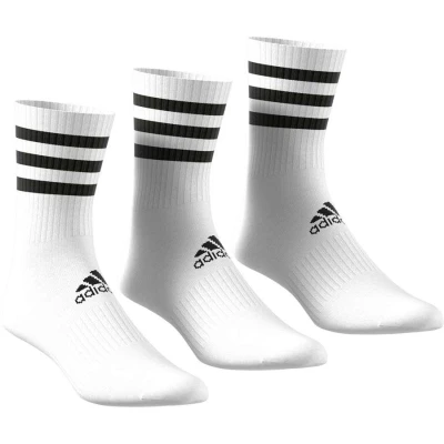 MEIA ADIDAS 3S CSH CRW PACOTE COM 3 UN - Branco/preto