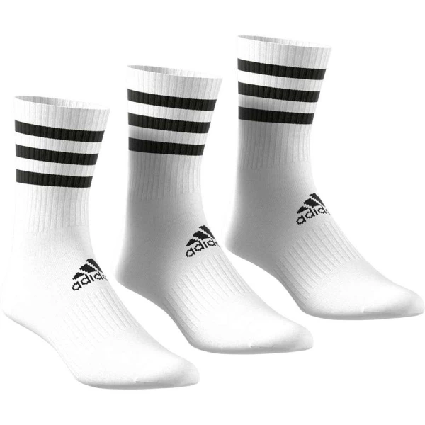 MEIA ADIDAS 3S CSH CRW PACOTE COM 3 UN - Branco/preto