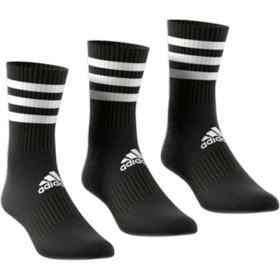 MEIA ADIDAS 3S CSH CRW PACOTE COM 3 UN - Preto/branco