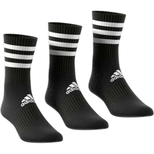 MEIA ADIDAS 3S CSH CRW PACOTE COM 3 UN - Preto/branco