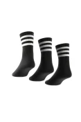 MEIA ADIDAS 3S CSH CRW PACOTE COM 3 UN - Preto/branco