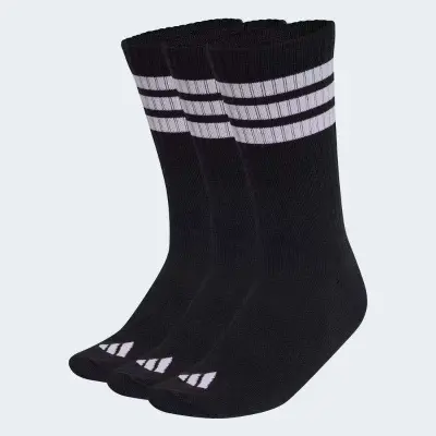 MEIA ADIDAS 3S ESS CREW 3/P - Preto/branco