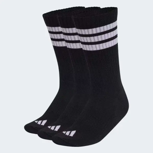 MEIA ADIDAS 3S ESS CREW 3/P - Preto/branco