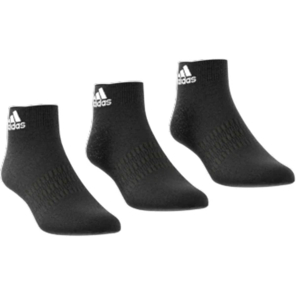 MEIA ADIDAS ANKLE 3 PARES CANO MEDIO UNISSEX - Preto