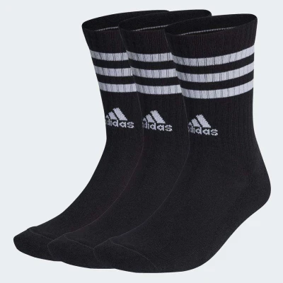 MEIA ADIDAS CANO ALTO 3 LISTRAS PCT C/3 UNIDADES - Preto