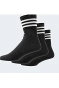 MEIA ADIDAS CANO ALTO 3 LISTRAS PCT C/3 UNIDADES - Preto