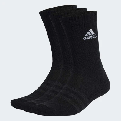 MEIA ADIDAS CANO ALTO COM 3 PARES - Preto