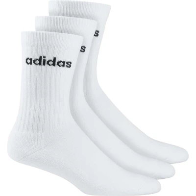 MEIA ADIDAS CANO ALTO LOGO LINEAR HC CREW PCT/3 - Branco