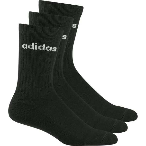 MEIA ADIDAS CANO ALTO LOGO LINEAR HC CREW PCT/3 - Preto