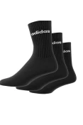MEIA ADIDAS CANO ALTO LOGO LINEAR HC CREW PCT/3 - Preto