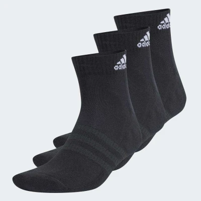 MEIA ADIDAS CANO MEDIO LOGO PCT C/3 - Preto